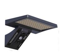 GUODDM Projecteurs Muraux Solaires, Éclairage Public Intelligent À Détecteur De Présence, 64/90/104 LED, Rechargeables, Lumière Tricolore, avec Télécommande, Étanches(64LEDS)