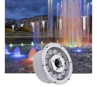 GUODDM Projecteurs pour Fontaines Et Bassins, Lampes LED Submersibles 12V/24V, Éclairage Annulaire Étanche IP68 pour Aquariums Et Bassins, Projecteur pour Jardin Et Piscine(Blue,9W(24V))