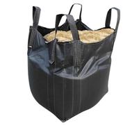 GUODDM Sac Poubelle en Vrac pour Chantier, Sac De Construction Robuste De 100 Gallons en Polypropylène Tissé Noir, pour La Construction Et Le Démontage (scellage Au Fond)(90 * 90 * 90cm)