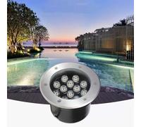 GUODDM Spot Encastrable Exterieur - 110-230V Lampe Jardin Enterré, Lumière LED Submersible, IP68 Étanche Spot Exterieur Encastrable Sol, Spot LED Encastrable Exterieur Acier Inoxydable(Blue,5W)