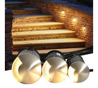 GUODDM Spot LED De Jardin Encastrable 1 W - Éclairage D'extérieur À LED, Éclairage Latéral, Éclairage De Jardin en Acier Inoxydable Étanche IP67, Lampadaire LED(Warm White,1w-42mm(12V))