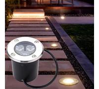 GUODDM Spot LED Encastrable D'extérieur 3 W, Éclairage De Terrasse Rond Étanche IP67, Idéal pour Les Marches(White,220V)
