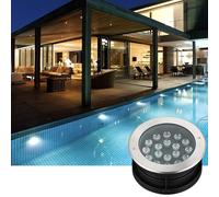 GUODDM Spot LED Encastrable - Lampe De Fontaine LED Submersible, Applique Murale De Piscine Étanche IP68, Spot Encastré Ultra-Mince Basse Tension AC 24 V(Blue,12W)