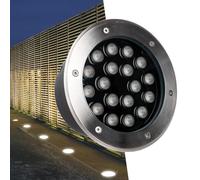 GUODDM Spot LED Enterré Basse Tension AC/DC 12-24 V, Éclairage LED Enterré, Lampe De Sol Encastrée De Jardin Étanche IP66, pour Terrasse, Chemin, Escaliers, Éclairage Paysager À LED(Green Light,24W)