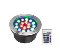GUODDM Spot LED Piscine Encastrable - RGB Spot LED, Éclairage sous-Marin Étanche IP68 12V, Télécommande De Projecteur Au Sol À LED, pour Piscine, Fontaine, Piscine(RGB+Remote,24W)