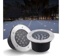 GUODDM Spots D'extérieur Encastrables - Lampe De Sol À LED, Projecteur Rond À LED AC85-265 V, Étanche IP67, pour Jardin, Cour Et Construction(Blue,3W(85-265v))