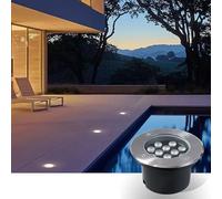 GUODDM Spots Encastrés Extérieurs, Éclairage Paysager Au Sol, Projecteur LED Encastré Extérieur AC85-265V, Étanche IP66, pour Jardin, Allée, Terrasse, Escalier(Green,12W(85-265v))