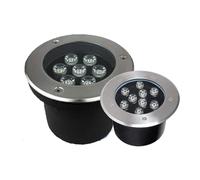 GUODDM Spots Enterrés - Lampe De Paysage À LED, Projecteur De Sol, Projecteur De Sol en Acier Inoxydable 12 V, Spot D'extérieur Encastrable Étanche IP67, pour Allée, Patio, Jardin, Pelouse(Blue,24W)