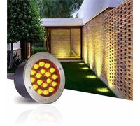 GUODDM Spots LED D'extérieur Encastrables - Lampe De Jardin À LED, Éclairage De Puits À LED AC85-265 V, Spot LED Encastrable Étanche IP67, Éclairage De Jardin Rond en Acier Inoxydable(Red,6w)
