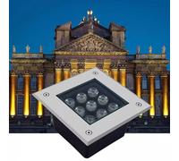 GUODDM Spots LED Encastrés Au Sol - Spots Extérieurs Enterrés, Spots LED Carrés Basse Tension 12 V, Spots De Jardin Enterrés Étanches IP66, pour Terrasse, Allée, Villa(Warm White,5w)