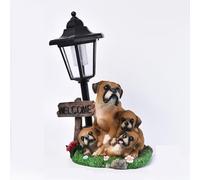 GUODDM Statue Décorative Lumineuse - Lampe Solaire Hexagonale De Jardin, Ornements De Jardin en Forme d'animaux, Décorations Extérieures, Statue d'animaux pour Patio, Cour, Pelouse, Allée(F)