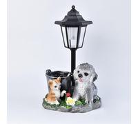 GUODDM Statue Décorative Lumineuse - Lampe Solaire Hexagonale De Jardin, Ornements De Jardin en Forme d'animaux, Décorations Extérieures, Statue d'animaux pour Patio, Cour, Pelouse, Allée(E)