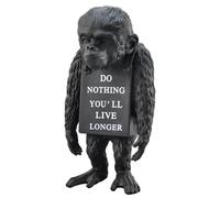 GUODDM Statue Statue d'art - Sculpture De Singe Orang-outan, Objet De Collection Animalier for La Maison Et Le Bureau, Figurine en Résine Bronzée, Accessoire De Décoration, Cadeau(A)