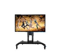 GUODDM Support au Sol Roulant réglable en Hauteur - Meuble TV inclinable réglable à Angle de 0 à 90° - Support TV au Sol - Chariot TV Mobile sur roulettes - pour téléviseur de 32 à 65 Pouces