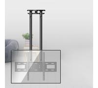 GUODDM Support De Plafond À Double Poteau for Téléviseur - Support LCD À Hauteur Réglable for Écran Unique, Support Télescopique Inclinable for LED(1-1.6m)