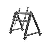 GUODDM Support De Télévision À roulettes, Chariot pour Écran Bas avec roulettes, Del À Angle De Vision Réglable De 40° À 70°, pour Écrans Plats Et Incurvés De 32 À 85 Pouces(32"-70")
