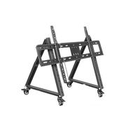 GUODDM Support De Télévision À roulettes, Chariot pour Écran Bas avec roulettes, Del À Angle De Vision Réglable De 40° À 70°, pour Écrans Plats Et Incurvés De 32 À 85 Pouces(32"-85")