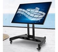 GUODDM Support Mural Mobile pour Téléviseur - Support Robuste sur roulettes, Chariot pour Écran Plat/incurvé De 32 À 70 Pouces, Hauteur Réglable, avec Système De Gestion des Câbles