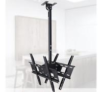 GUODDM Support Télé De Plafond Double Face, Support Télescopique pour Écrans ACL (Usage Extérieur), Hauteur Réglable - pour Téléviseurs À Écran Plat De 32 À 55 Pouces(0.5-0.85m)