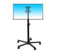 GUODDM Support TV De Plancher - Support TV Mobile À roulettes, pour Écrans De 14 À 27 Pouces, Support TV Pivotant À 360 Degrés, VESA Max. 100 X 100 Mm, Jusqu'à 15 Kg