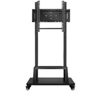GUODDM Support TV Mobile sur roulettes, Chariot avec Plateau, Supports LCD Réglables en Hauteur, Rotation Horizontale Et Verticale, Capacité De Charge Maximale 80 Kg