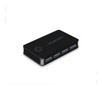 GUODDM Synchroniseur USB 3.0 À 2/4 Ports, Commutateur KVM Permettant De Partager Un Seul Ensemble Clavier/Souris Entre Plusieurs Ordinateurs, Contrôleur De Jeu pour Plusieurs PC(4-Ports)
