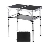 GUODDM Table De Camping Pliante, Petite Pliante À Hauteur Réglable, Portable avec Filet pour, Le Jardin, Les Pique-niques, Barbecues(A)