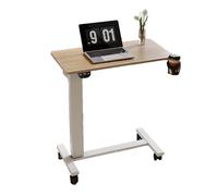 GUODDM Table Mobile Simple, Petite De Conférence Portable, Plateau en Bois Massif, Réglage Intelligent De La Hauteur, Bureau pour Ordinateur À Utiliser(D)