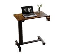 GUODDM Table Mobile Simple, Petite De Conférence Portable, Plateau en Bois Massif, Réglage Intelligent De La Hauteur, Bureau pour Ordinateur À Utiliser(C)