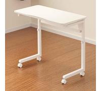 GUODDM Table Mobile Simple, Petite Table De Conférence Portable, Plateau en Bois Massif, Hauteur Réglable, Bureau for Ordinateur Portable À Utiliser Au Lit Ou sur Un Canapé(100 * 50*(61-80) CM)