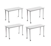 GUODDM Tables De Conférence Pliables (2 Ou 4 Pièces), Table De Formation Mobile À roulettes, Table De Réunion Roulante À Plateau Rabattable for Bureau, Salle De Réunion, Salle De Classe(4PCS)