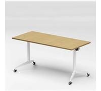 GUODDM Tables De Conférence Pliables, Table De Formation Mobile À roulettes, Table De Séminaire Roulante À Plateau Rabattable pour Bureau, Salle De Réunion, Salle De Classe(120 * 60 * 75CM)