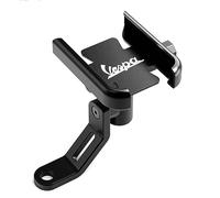 GUODIBAIHUO Moteur Miroirs Accessoires Support De Téléphone Portable pour Rétroviseur De Guidon De Moto, pour Piaggio Vespa GTS GTV 50 150 250 300 300ie 2024(Mirror Type Black)