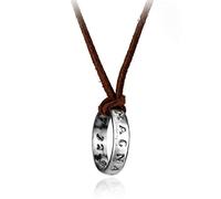 guodong Jeu Uncharted 4 A Thief's End Nathan Drake Long Collier en Cuir Chaîne Pendentif Collier pour Hommes Bijoux