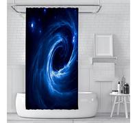 Guofuos Bleu Vortex Rideau de Douche Anti Moisissure, Rideau Douche Imperméable Tissu Antibacterien Lavable en Machine, avec des 12 Crochets 3D Rideaux de Douche pour Salle de Bains Decor, 120x150cm