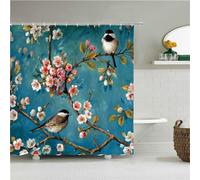Guofuos Rideau de Douche 120x170cm Prune colorée Rideau de Douche Anti-moisissure,Grand Rideaux Extérieur Imperméable,Tissu Polyester,Antibactérien,Lavable en Machine,3D Salle de Bain Rideau Décor