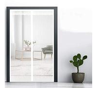 GUOGAI Moustiquaire AimantéE Porte Fenetre, 160x220cm(63x87inch) Store Moustiquaire Moustiquaire de Porte Rideau Anti Mouche pour Couloirs, Portes, Blanc