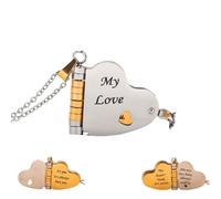 GUOGAOzz Mon amour coeur livre collier, à ma femme amour livre collier, charme multi-couche ouvrable avec 6 pages gravées (Style A)