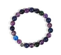GUOGAOzz Rappelez-vous qui vous êtes bracelet, bracelet à perles en cristal violet, bijoux d'inspiration pour les hommes et les femmes (Style A)
