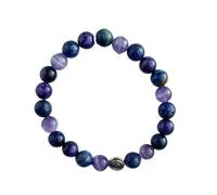 GUOGAOzz Rappelez-vous qui vous êtes bracelet, bracelet à perles en cristal violet, bijoux d'inspiration pour les hommes et les femmes (Style B)