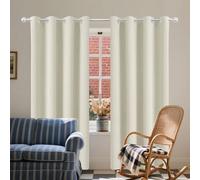 GUOGHUI Rideaux Lot de 1 104 x 100 cm Thermique Isolant Anti Froid Rideau Fenetre pour Toutes Les Saisons Installation Facile pour Porte Fenetre Salon Chambre, Beige