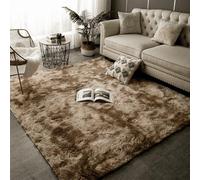 GUOGHUI Tapis Salon Shaggy 100 x 180 cm Pelucheux Moquette Doux en Peluche Ne Perd Pas Ses Poils pour Salon, Chambre à Coucher, Couloir, Marron