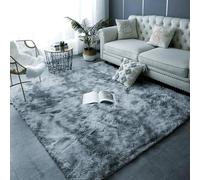 GUOGHUI Tapis Salon Shaggy 120 x 260 cm Pelucheux Moquette Doux en Peluche Ne Perd Pas Ses Poils pour Salon, Chambre à Coucher, Couloir, Gris Clair