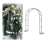 GUOGLZ Arche Jardin pour Rosiers Plantes Grimpantes, W 140/180/230/250/310cm Pergola De Jardin pour Intérieur/extérieur, Treillis Tunnel pour Concombre(Black,380x220cm/12.5x7.2ft)