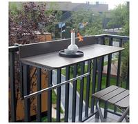 GUOGLZ Balcony Railing Wall-Mounted Table, Outdoor Balcony Hanging Table, Hanging Table, Folding Balcony Table for Terrace, Garden(60 * 37cm)