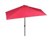 GUOGLZ Demi-parasol De Terrasse De 245cm - Parasol De Jardin De Balcon,Hauteur Réglable- Pour Contre Un Mur Un Porche(Wine red)