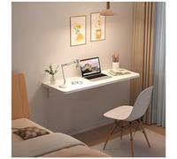 GUOGLZ Table Pliante Murale Table À Rabat Établi De Blanchisserie Table Murale Rabattable Bureau Flottant Pliable pour Ordinateur Portable pour Petit Espace Cuisine Chambre(White,80 * 40cm)