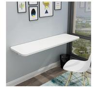 GUOGLZ Wall Mounted Desk，Floating Wall Desk for Small Spaces, Wall Mounted Folding Table Study Work Bench Drop Down Table Wall Mounted Drop-Leaf Table(White,100 * 30cm)