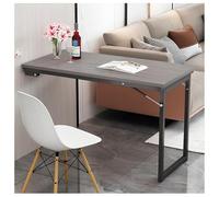 GUOGLZ Wall Mounted Drop Leaf Table, Wall Mounted Folding Dining Folding Table, Floating Laptop Desk for Small Saving Spaces Floating Desk for Kitchen Dining(Wood Color,90 * 60cm)