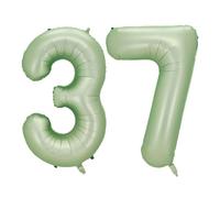 Guoguonb Ballon géant gonflable à l'hélium de 40 pouces - Numéro 37 - Design personnalisé - Pour le jour du souvenir - Décoration d'anniversaire (pastèque vert)